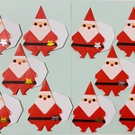 【早割】①折り紙　ハンドメイド　サンタ　クリスマス　冬　イベント　壁面飾り