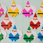 【早割】②折り紙　ハンドメイド　サンタ　クリスマス　イベント　冬　壁面飾り