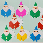 【早割】③折り紙　ハンドメイド　サンタ　クリスマス　イベント　冬　壁面飾り