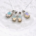 October Birthstone Ethiopian Opal Multi Fire Faceted Necklacesv925