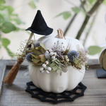 ハロウィンのナチュラルアレンジ☆ドライフラワー　ハロウィンアレンジ　ブルーグリーン