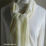 よもぎで染めた木綿のストール