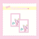 A7メモ☆Halloweenチェックくま＆こうもり 40枚入