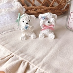 お花をつんできたよ♡🧸.* 𖥧⚘くまさんペア アロマストーン