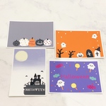 ハロウィン　4枚セット　ポストカード　はがき　イラスト　デザイン