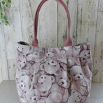 SALE!＊送料込み＊テディベアの大きなカボチャバッグ（くすみピンク）