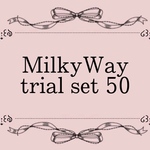 デザインペーパー【 MilkyWay trial set 50 】両面印刷 5種各10枚計50枚