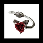 silver925【smart_rose.R RING】薔薇 ローズ シルバー 病みかわいい ロック パンク ダーク ゴスロリ ユニセックス メンズ Y2K ストリート ピープス モード メンヘラ 