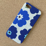 北欧風お花 ブルーiPhoneケース