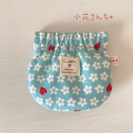 nさん用♡ミニバネポーチ＊てんとう虫とお花柄のほたてポーチ