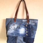 1点もののデニム リメイクバッグ