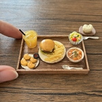 ミニチュア　チーズハンバーガーセット