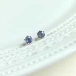 宝石質AAAランク！サファイアのシンプル一粒ピアス  