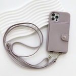 iPhone用 iPhone14/14 Pro スマホケース 背面カード収納 ショルダーストラップ付 スマホショルダー  スマホケース ショルダー 
