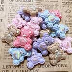くまbear20個　デコパーツ　プラパーツ　ハンドメイド素材　カラフル