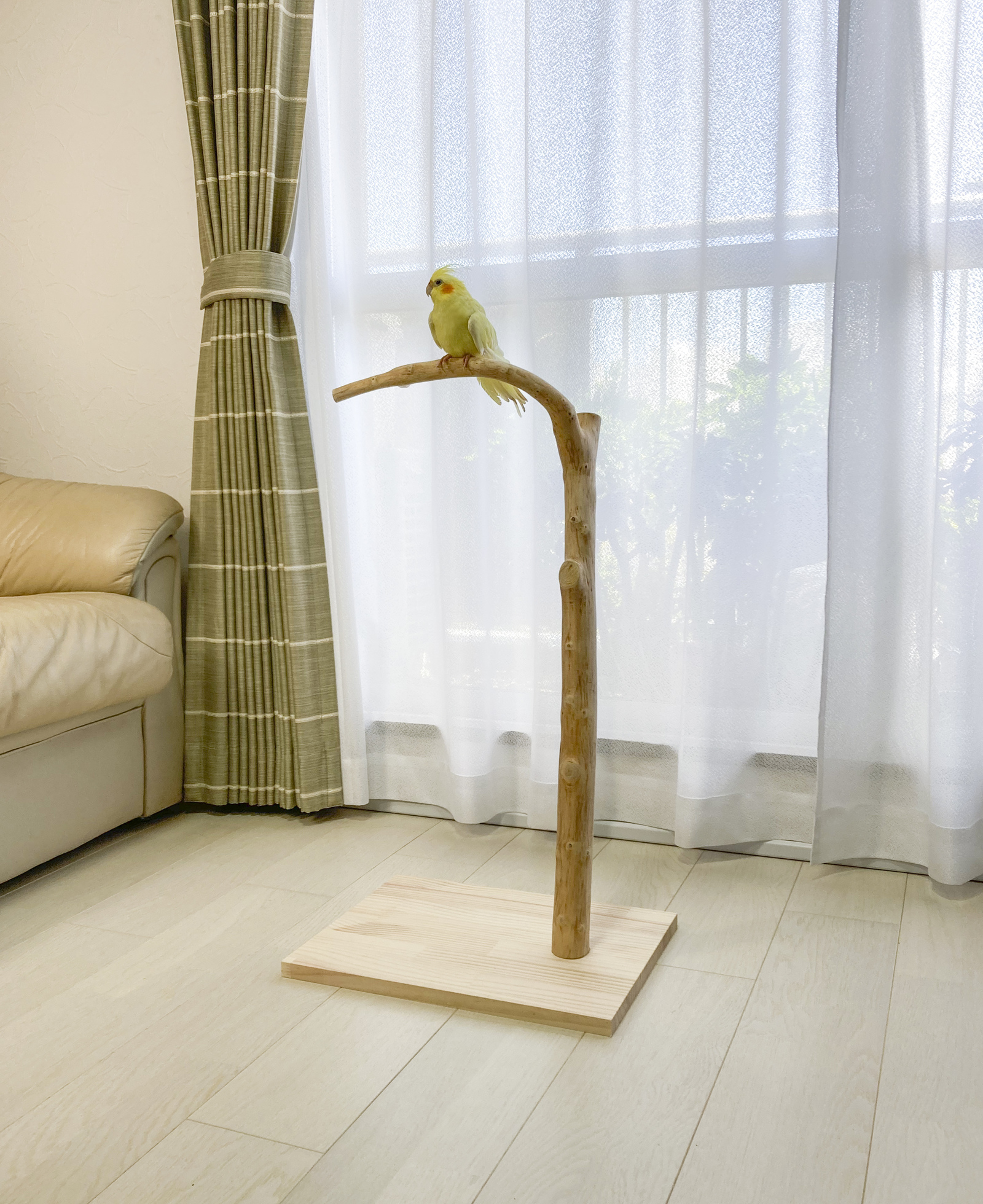 流木の止まり木】鳥 バードスタンド 高さのある個性的な木目が特徴的 限定二枚目50%OFF 流木止まり木・バードタワーNo.212・高さ133㎝ 鳥用品