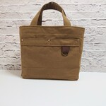 帆布のトートバッグ  ブラウン