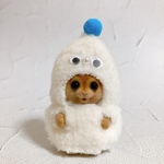 白×青 もこもこモンスター シルバニア 赤ちゃん 着ぐるみ
