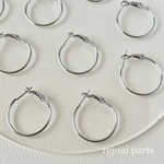 SALE！【6個】25mm フープピアス　シルバー