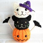 ハロウィン２０２２☆～つみつみ猫カボチャ①【置き型】