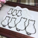 <1個増量中>セッティング(猫型)セット／ニッケル　2-19