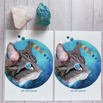 ポストカード　cat with planet