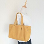 *新作*【サイドポケット*お出かけトートL】マスタード*ヴィンテージ加工8号帆布*