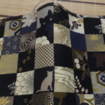 ハンドメイド*文庫本*和柄*黒猫シルエット(黒)