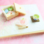 春の和菓子-1　さくらづくし：桜のゼリーと桜茶