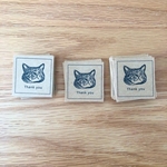  ［シンプル猫］猫のサンキューシール
