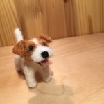 フェルト犬　ジャックラッセルテリア　ブロークンさん　<MW553>