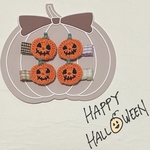 ハロウィン🎃かぼちゃモチーフのヘアクリップ♡ベビーヘアクリップ ハロウィンアクセサリー♡ジャック・オー・ランタン🎃