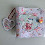 送料込み　中身あり☆ミニミニB8サイズバインダー☆ゆめかわ☆おすそ分けファイル☆レトロアニマル手帳