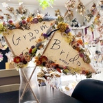 ドライフラワーのBrideGroomフラッグ(アレンジ色々)