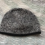 春夏糸１９cm《モノトーン♦︎黒》麻綿・ニット帽