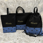 イニシャル刺繍入り　入学、入園3点セット☆