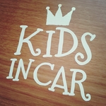 58 KIDS IN CAR ステッカー おうかん　【大きいサイズ】