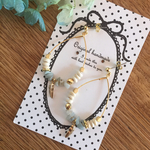 アマゾナイトストーン♡しずくフープピアス