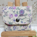 ボタニカルフラワー【パープル】🌷ミニ財布