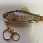 山女魚コインも入るキーホルダー