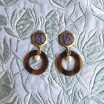 1点のみ【Emma-090404】vintage pierce & earring 【樹脂🅿︎】