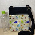インコちゃん　いっぱい　サコッシュ（縦型）