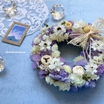 \new!!/ ドライフラワー ナチュラルミニリース ~lavender color~