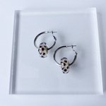 【lampworkglass】金具変更可glass hoop チタンポストピアス