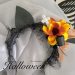 Halloween黒猫のボンネット♡ハロウィン♡仮装グッズ♡犬用猫用アクセサリー♡ペット用アクセサリー♡トリミング♡プレゼント♡写真撮影♡撮影小物