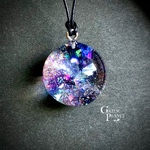〔受注制作〕宇宙玉【星彩】　ネックレス/ペンダント　レジンアクセサリー