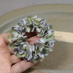 布花　紫陽花のリースブローチ400