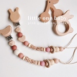 ＊pink gradation holder 歯固めホルダー　おしゃぶりホルダー