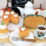 ミニチュア　フェイクスイーツ　カボチャチーズケーキセット