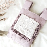 ドールキャリア マーガレット刺繍 くすみパープル 再販4